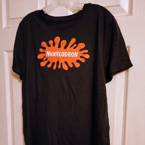Nickelodeon Womens Black Tshirt, 2XL, New